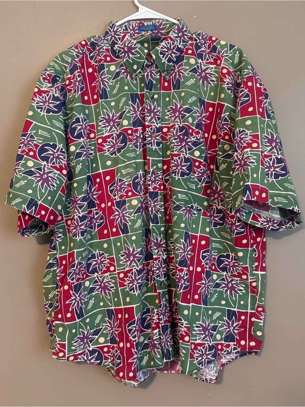 VTG Pendleton All Over Print Hawaiian Button Down Short Sleeve T Shirt Men’s XL